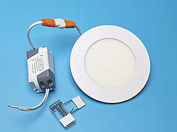 Світлодіодний світильник стельовий врізний круглий 6W 4100K метал