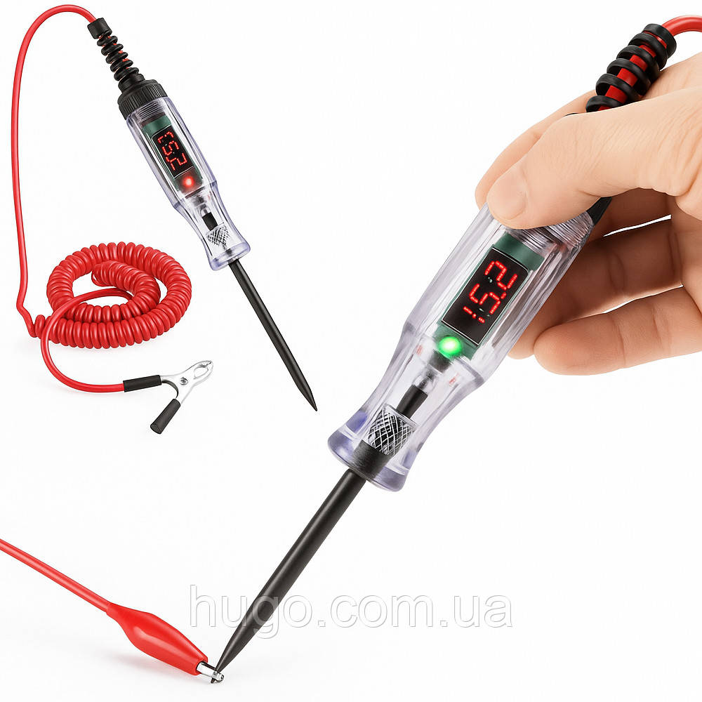 Індикатор напруги з дисплеєм для автомобіля 3-48В / Тестер напруги для авто / Автомобільний вольтметр, фото 1