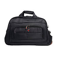 Сумка на колесах поліестер чорний Арт.668 black (L) Cannes (54)