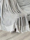 Плед-покривало "Зигзаг №5", 100% cotton, сірий колір, фото 10