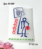 Термонаклейка Adidas 6×4,5 см для одежды | Наклейка на одежду |
