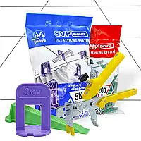 Комплект noVa SVP (500 Підстав 2мм + 200 Клинів + Інструмент)