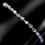Браслет. Натуральний танзаніт. Срібло 925., фото 2