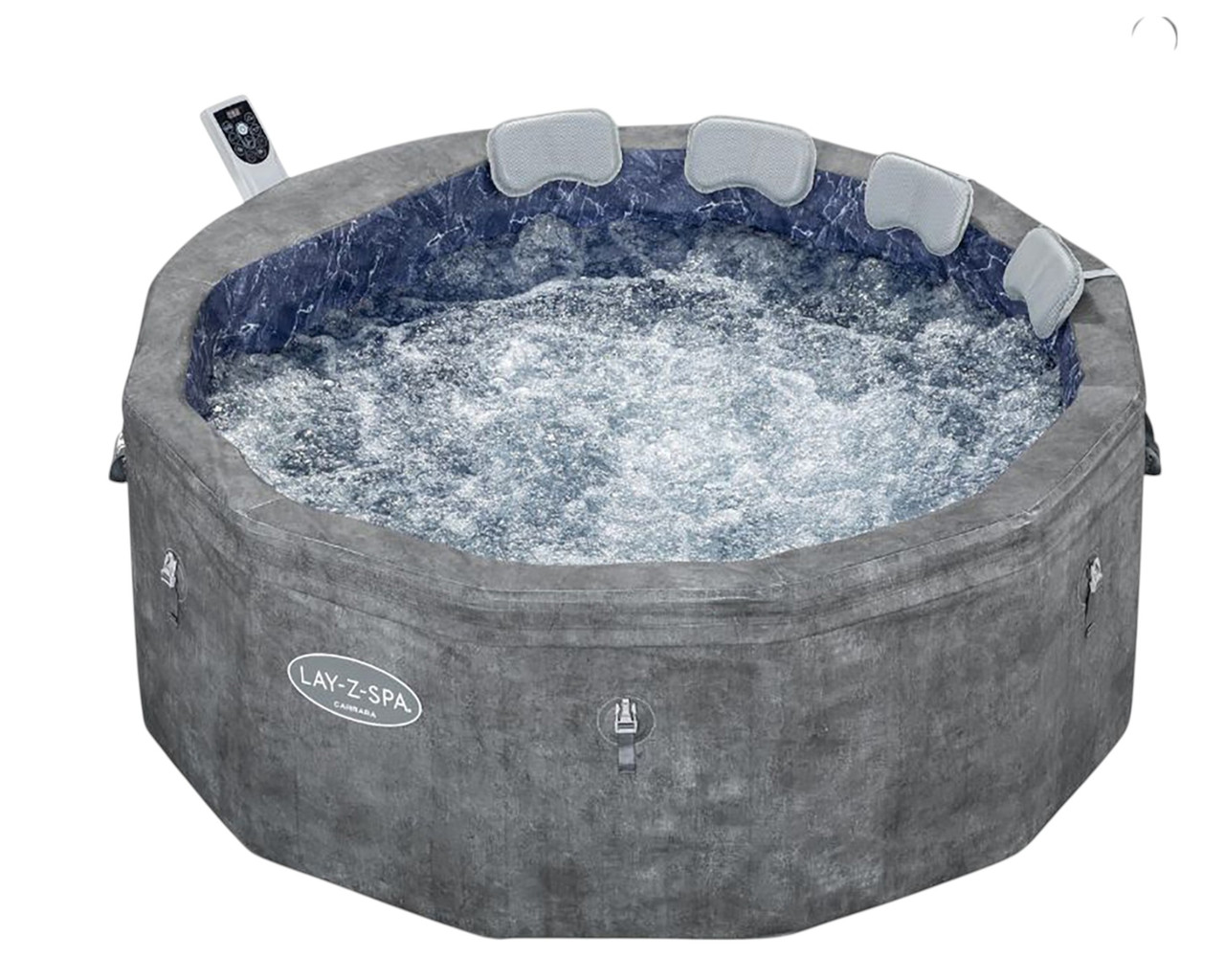Басейн-джакузі круглий (170х65см, 850л, з нагрівачем 220В, фільтр) Bestway 6001V Сірий