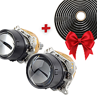 Автомобильные линзы светодиодные AMS ULTIMATE U1 2.5 F/R 64 вт на ближний и дальний свет