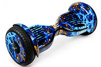 Гироскутер FireStorm 10" 1200W для взрослых и детей с Bluetooth колонками и LED-подсветкой колес, гироборд с надувными колесами