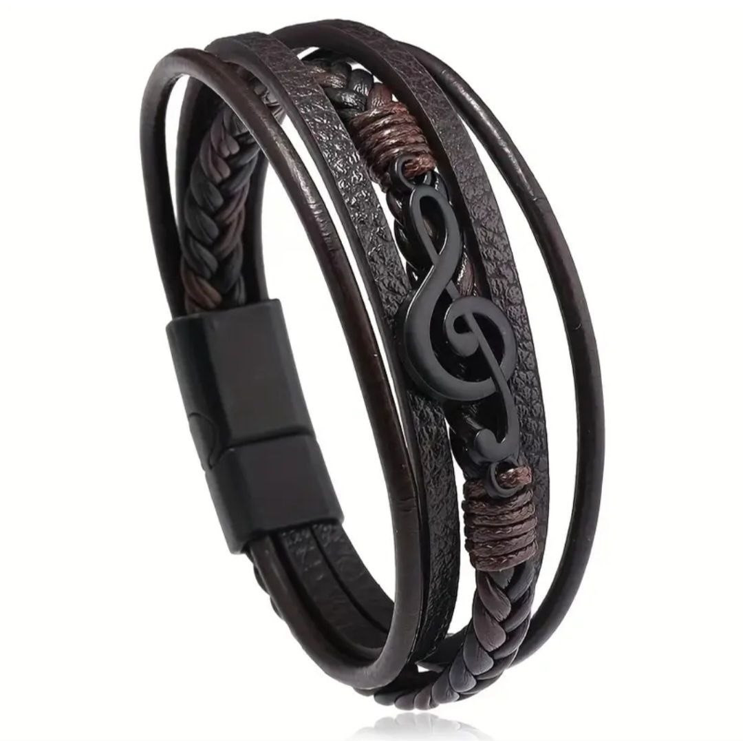 Браслет Zig Jewelry шкіряний чоловічий меломан