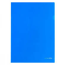 Папка-куточок А4, прозора, кольорова/Economix Синій