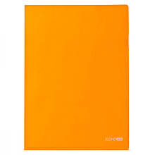 Папка-куточок А4, прозора, кольорова/Economix Жовтогаряча