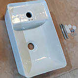 Раковина підвісна Mixxus Premium QUADRO-1201-R 430х265х135mm з отвором під змішувач і переливом, фото 9