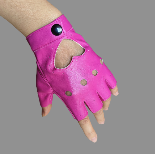 Рукавички безпалі шкіряні GLOVES унісекс М бузковий 04526, фото 1