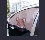 Дитяча сонцезахисна шторка в автомобіль на магнітах AIWA ліві задні двері 1 шт 04613, фото 3