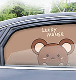 Дитяча сонцезахисна шторка в автомобіль на магнітах AIWA ліві задні двері 1 шт 04613, фото 8