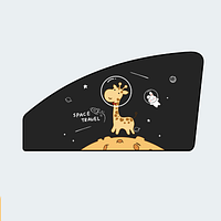 Дитяча сонцезахисна шторка в автомобіль на магнітах AIWA ліві задні двері 1 шт 04615