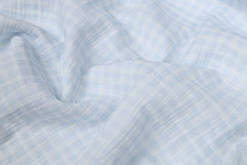 Відріз мусліну жатки Клітинка блакитна 41х135 см