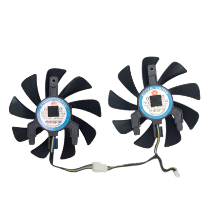 Вентилятор (кулер) NTK 18286 для відеокарти Sapphire Pulse RX 570 Dual X комплект 2шт (FD9015U12S), фото 2