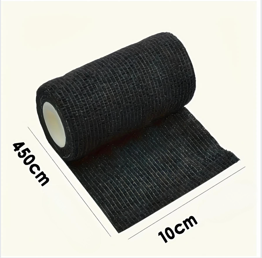 Бинт бандажний самоклейний чорний 10 см×4.5 м, фото 1