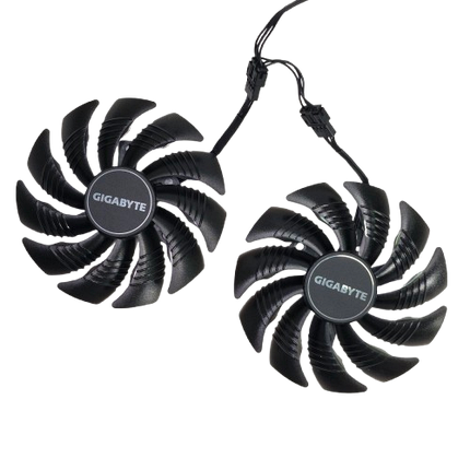 Вентилятор (кулер) Power Logic 35932 для відеокарт Gigabyte GTX 1050-1070 Ti, RX 470-590 комплект 2шт (PLD09210S12HH), фото 1