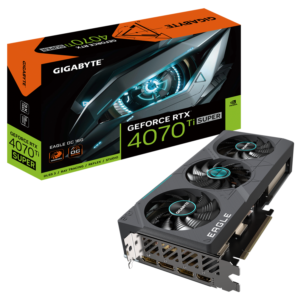 Відеокарта GeForce RTX 4070 Ti Super 16GB Gigabyte Eagle OC (GV-N407TSEAGLE OC-16GD) Б/В