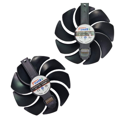 Вентилятор (кулер) FirstD 53872 для відеокарти Sapphire Pulse RX 5500/5600/5700 XT комплект 2шт. (FD10015M12D), фото 2
