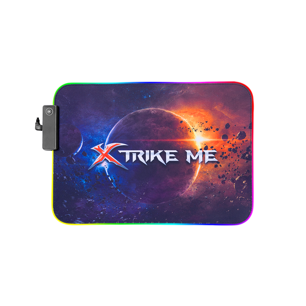Килимок для миші XTRIKE ME Backlight MP-602 з підсвічуванням, чорно-червоний, фото 1