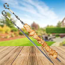 Металевий плоский шампур 1.5 мм, 470 х 10 мм (2020)