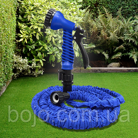 Шланг садовий X-hose з розпилювачем для води 15 м, Синій, фото 1