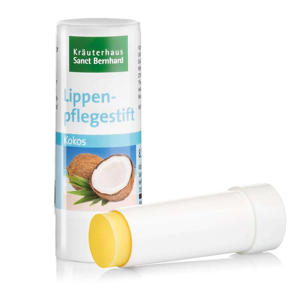 Бальзам для губ з кокосом Sanct Bernhard 8.5 мл – натуральна гігієнічна помада з кокосовим маслом для зволоження та захисту губ, фото 1