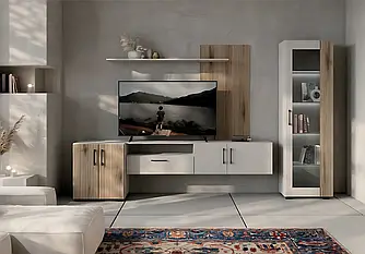 Стінка у вітальню Монтеро кашемір / канелла страта натурал Гербор Україна