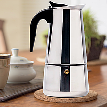 Гейзерна кавоварка (мока) з нержавіючої сталі Benson BN-151 на 9 чашок (BN)