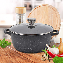 Каструля з антипригарним покриттям Maestro MR-4220 з кришкою, 2,4 л (235)