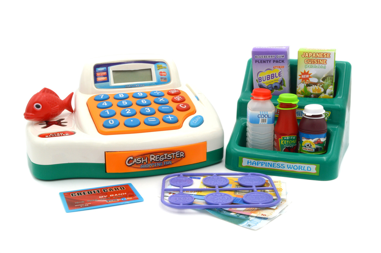 Ігровий набір Супермаркет 7254, каса зі сканером, прилавок, гроші, карта, продукти, фото 1