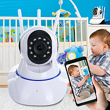 Відеоняня Baby Monitor VT03R IP-камера з WiFi  поворотна, 720p HD, Білий (509)