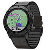 Шкіра+силікон ремінець QuickFit 26мм для Garmin Fenix 7X / 6X / 6X Pro / 5X / 5X Plus / 3 чорний, фото 2
