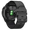 Шкіра+силікон ремінець QuickFit 26мм для Garmin Fenix 7X / 6X / 6X Pro / 5X / 5X Plus / 3 чорний, фото 3