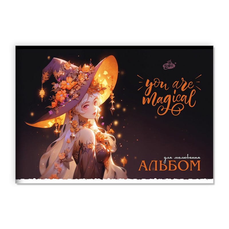 Альбом для малювання 20 л, A4, УФ лак, "Brisk GOLD" / Аніме 1