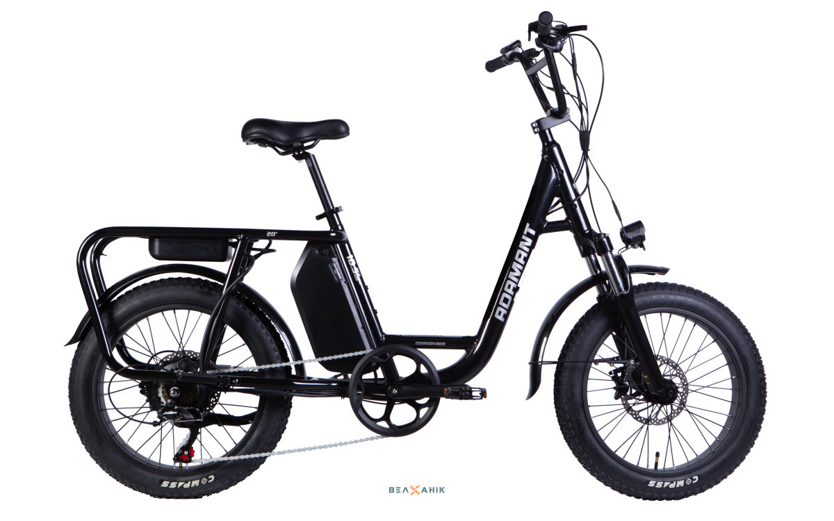 Електровелосипед 20/quot; Dorozhnik eADAMANT HDD 750Вт 48В 17,5 Аг (рама 18,5/quot;) AL чорний, фото 1