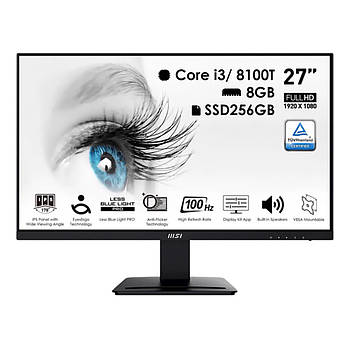 Міні ПК HP ProDesk 400 G4 s1151 Core i3/8100T/ 8GB/SSD256GB моноблок 2 шт.