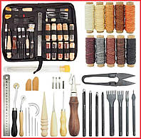 Набір професійних інструментів для ремонту шкіряного взуття Набір інструментів для шкіри з вощеними нитками Coool