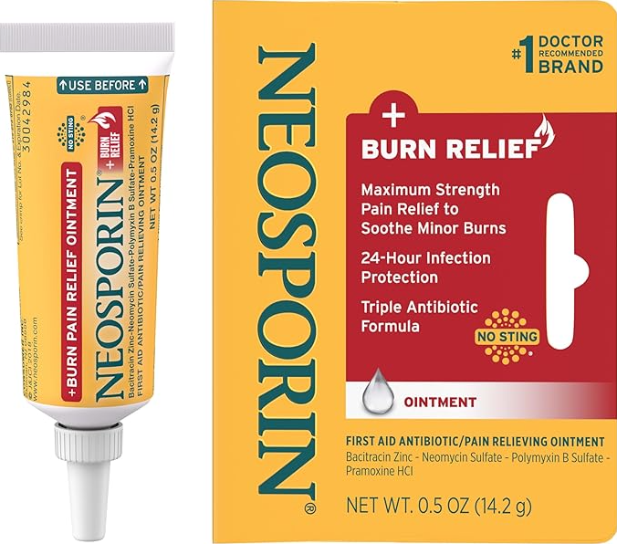 Оригінальна мазь Neosporin Dual Action Burn Relief 14.2 г, фото 1