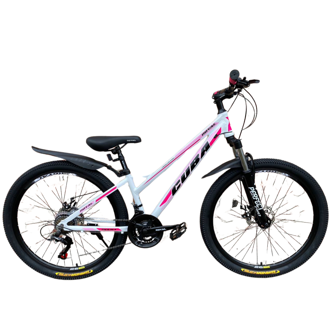 Велосипед AL Royal 26" CUBA (13-рама) біло-малиновий 2025