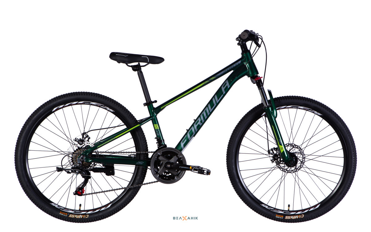 Велосипед 26/quot; Formula MOTION DD FR (рама 13/quot;) AL зелено-сірий, фото 1