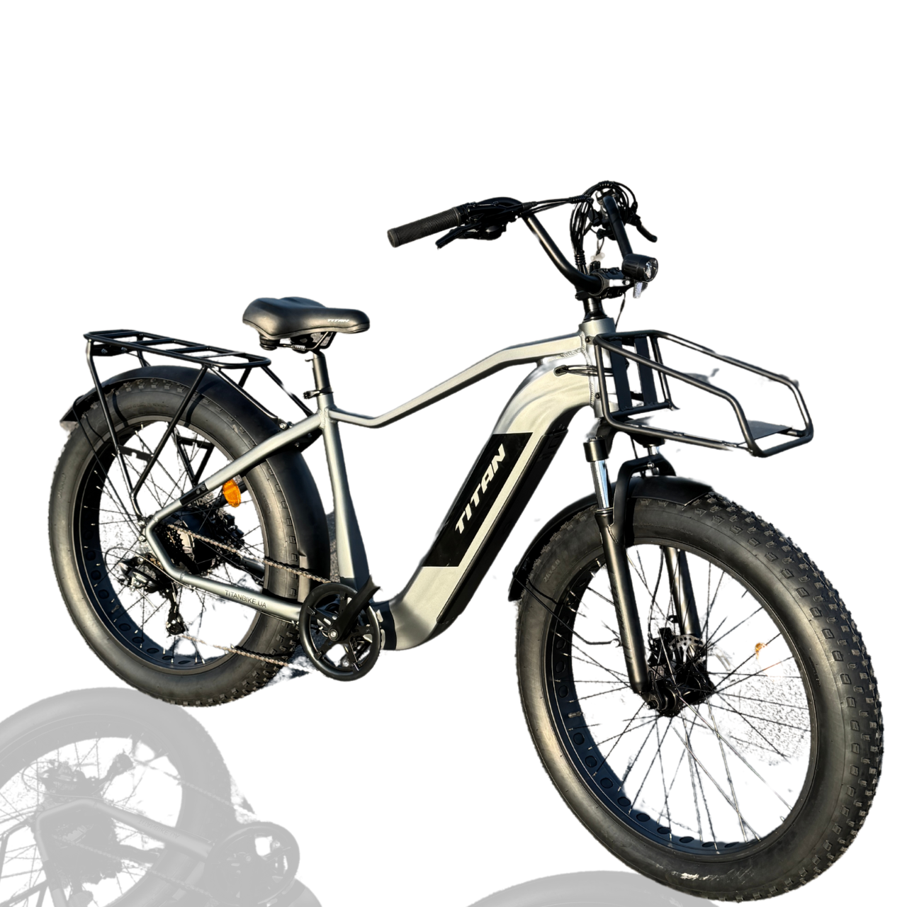 Велосипед з Е-комплектом E-Titan Aventure 26.4" 19" 750w 48v 15ah Сірий-Металік 2025 року