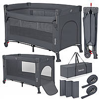 Ліжечко-манеж Lionelo ELLEN GREY CONCRETE