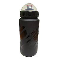 Фляга Spelli, чорний матовий + синій лак 600 мл, харчовий пластик, захисна кришка від пилу