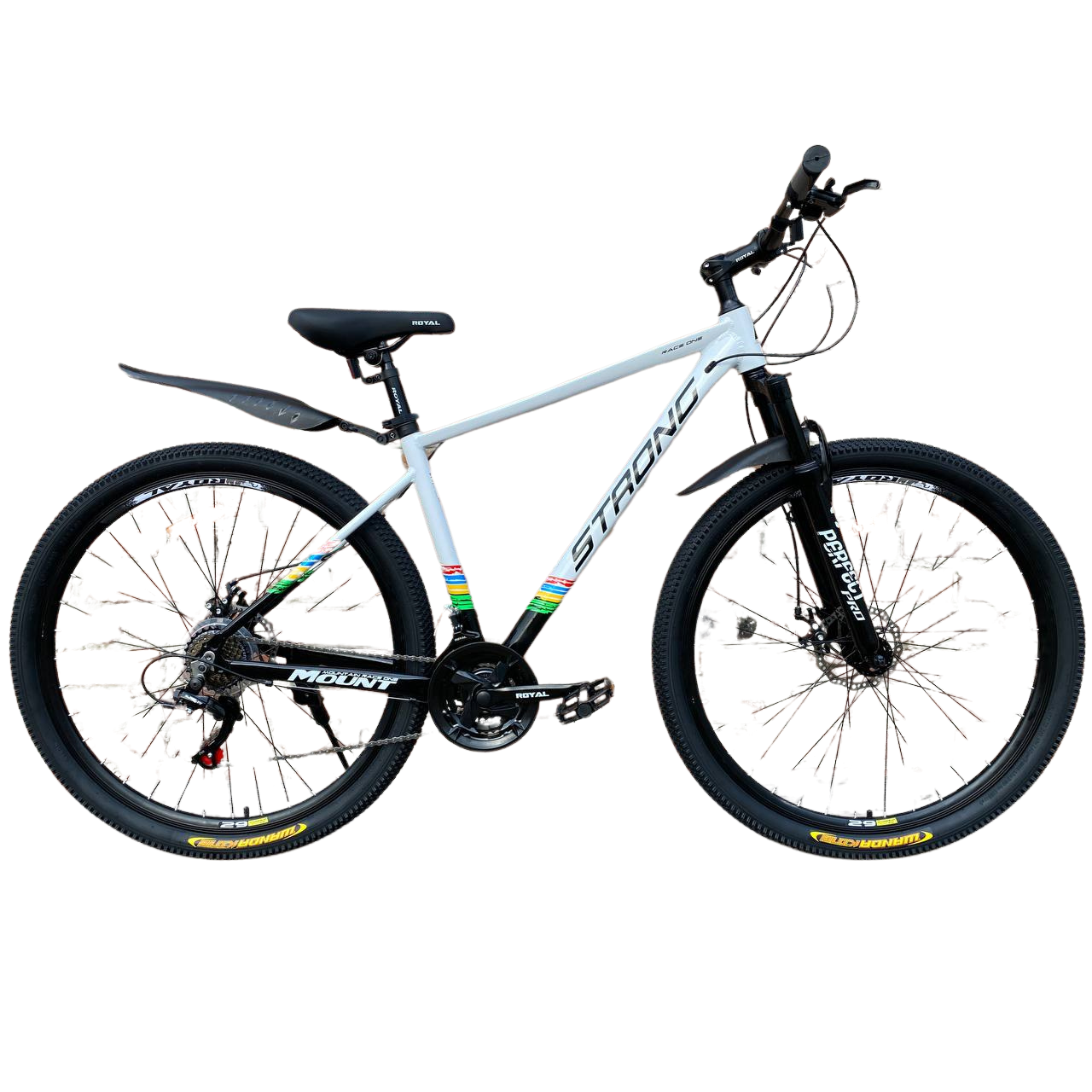 Велосипед AL 27.5" Royal STRONG (рама-17") біло-чорний 2025, фото 1