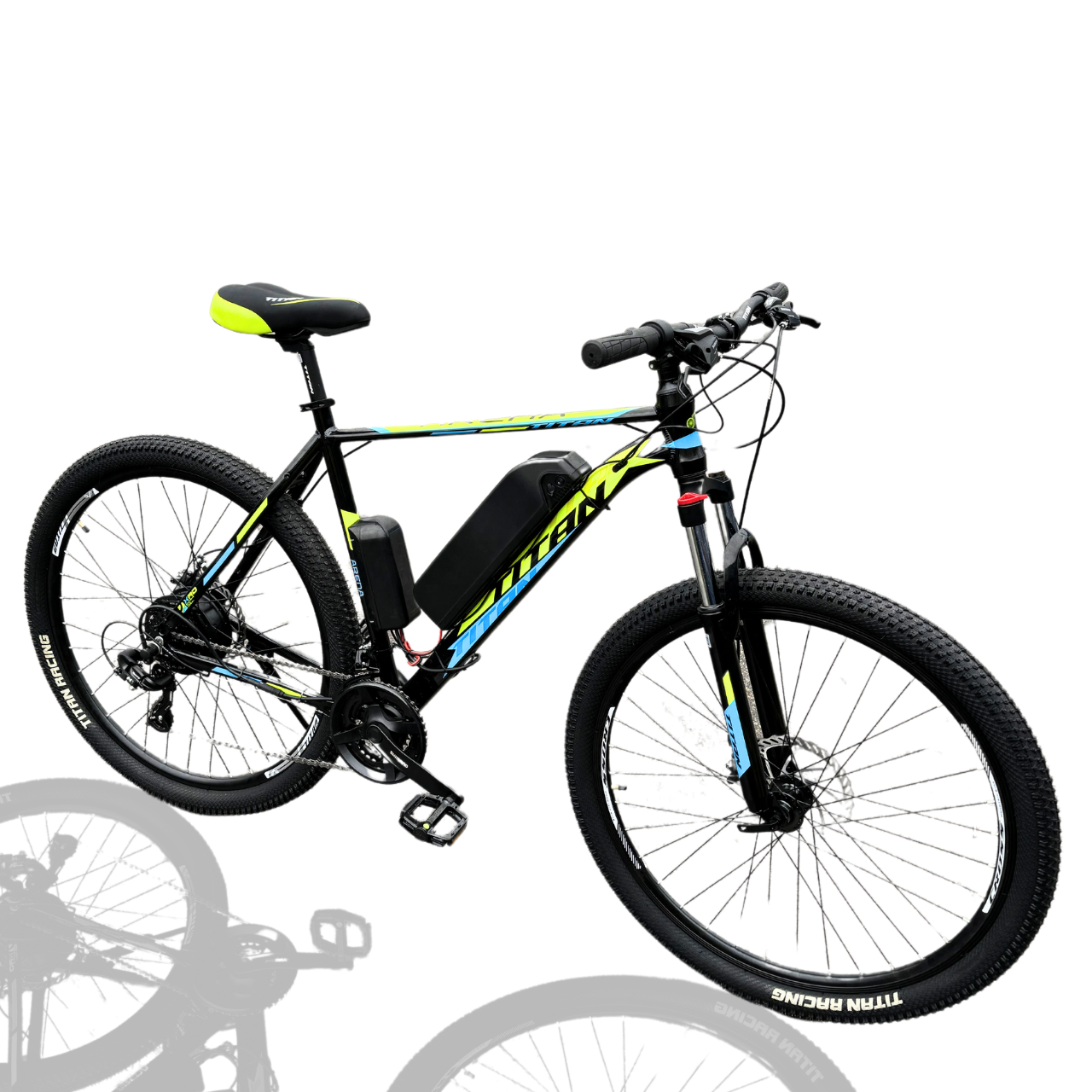 Електровелосипед E-Titan 27.5" Arena 19" рама Black-Green 500Вт 48в 18Ah запас ходу 70 км на зріст 175 см LSD-Display