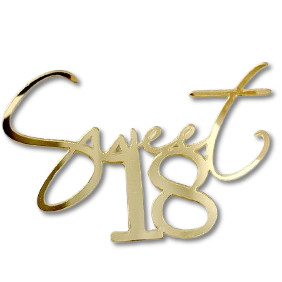 Дзеркальний топер ЗОЛТО Sweet 18