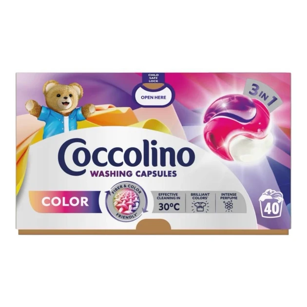 Капсули для прання кольорового одягу Coccolino 40 шт., фото 1
