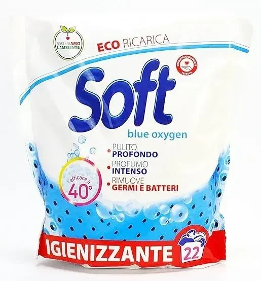 Пральний порошок Soft Blu Oxigen 22 прання 1.1 кг, фото 1
